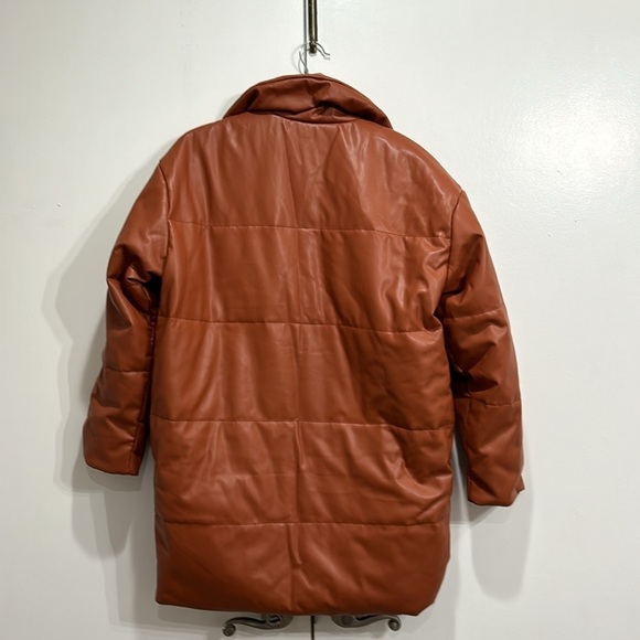 NWT Blank NYC In Tall Order Vegan Leather Puffer Coat Size Small - Picture 5 of 5